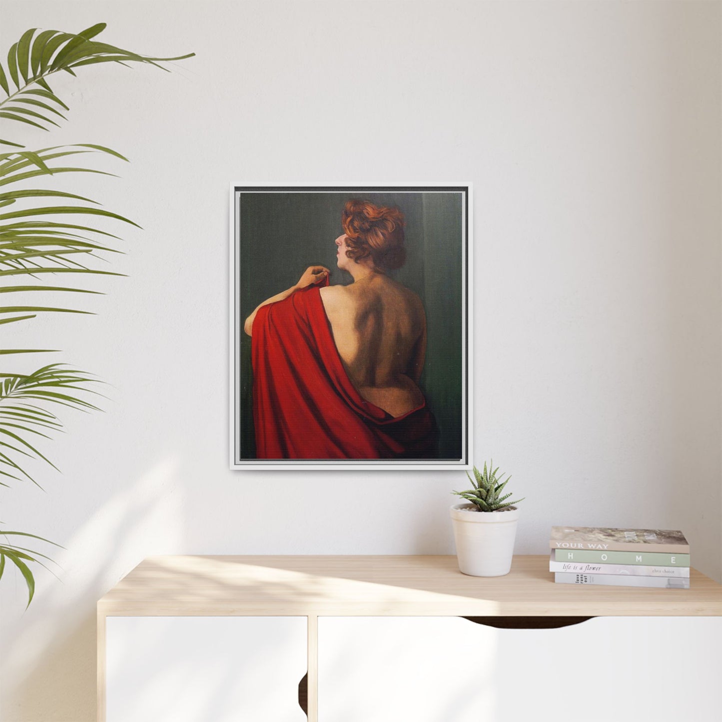Femme au châle rouge by Félix Vallotton Framed Matte Canvas Wall Art Print