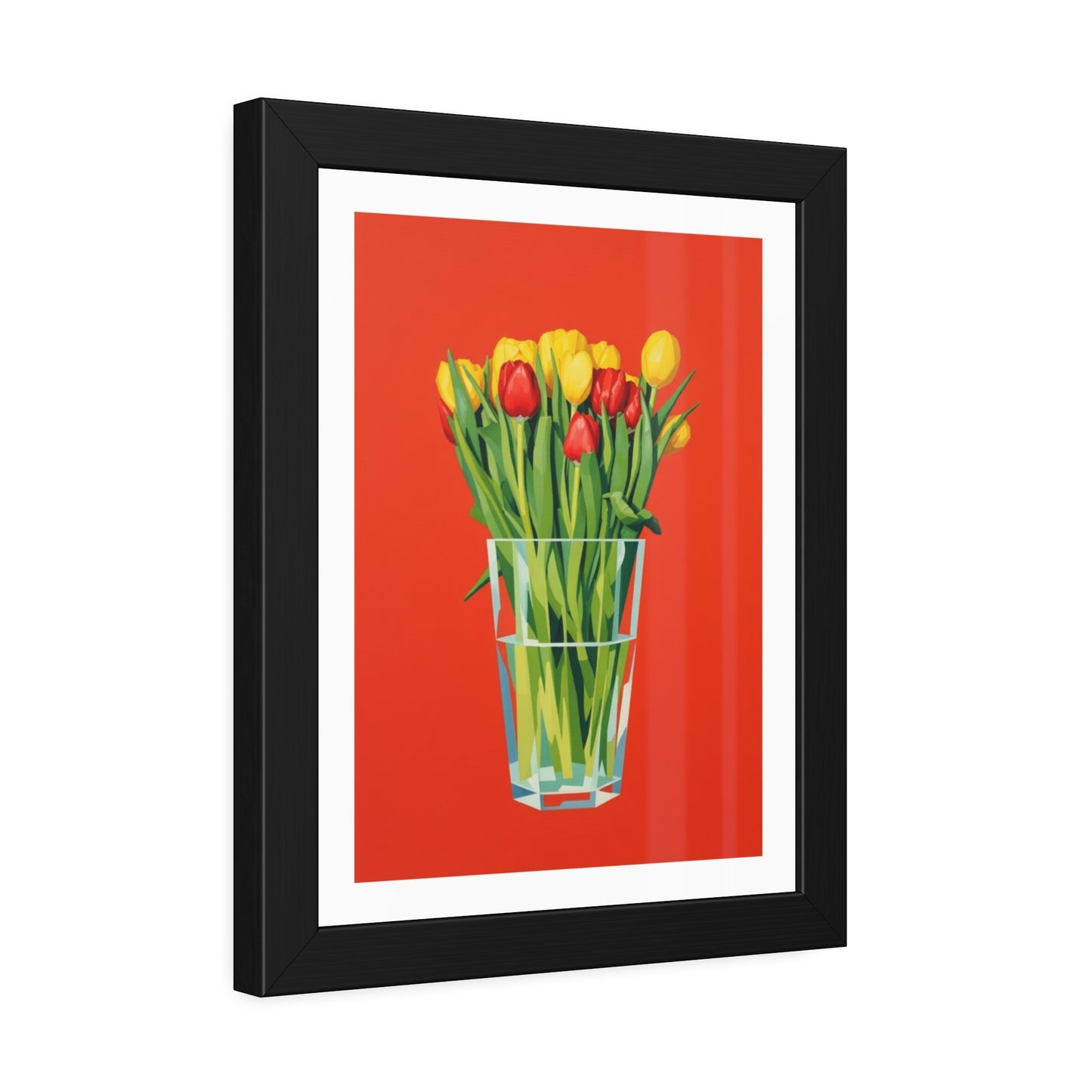 Tulip Bouquet Framed Poster — Bright Floral Wall Art