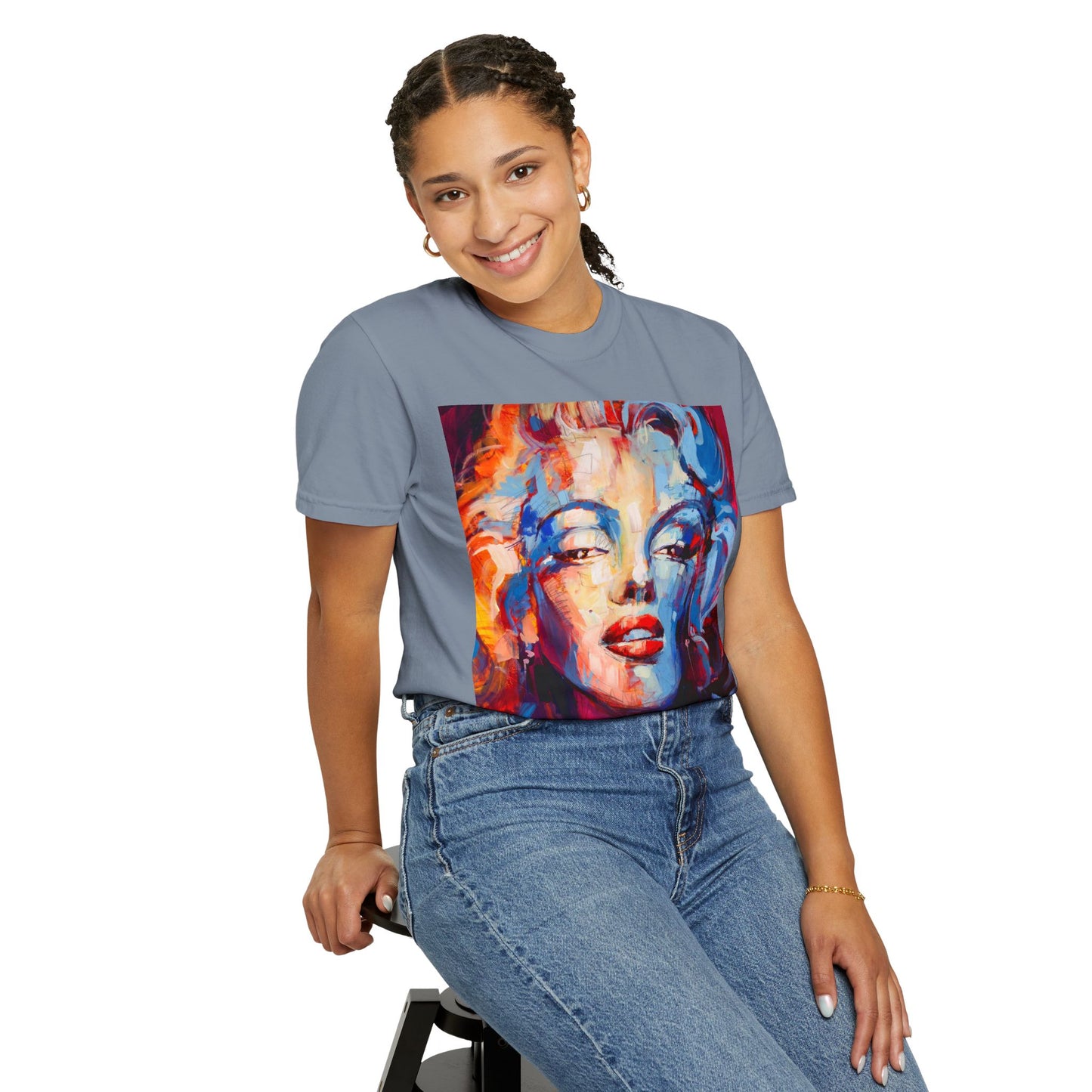 Artistic Pop Portrait T-Shirt — Colorful Marilyn-Inspired Graphic Tee