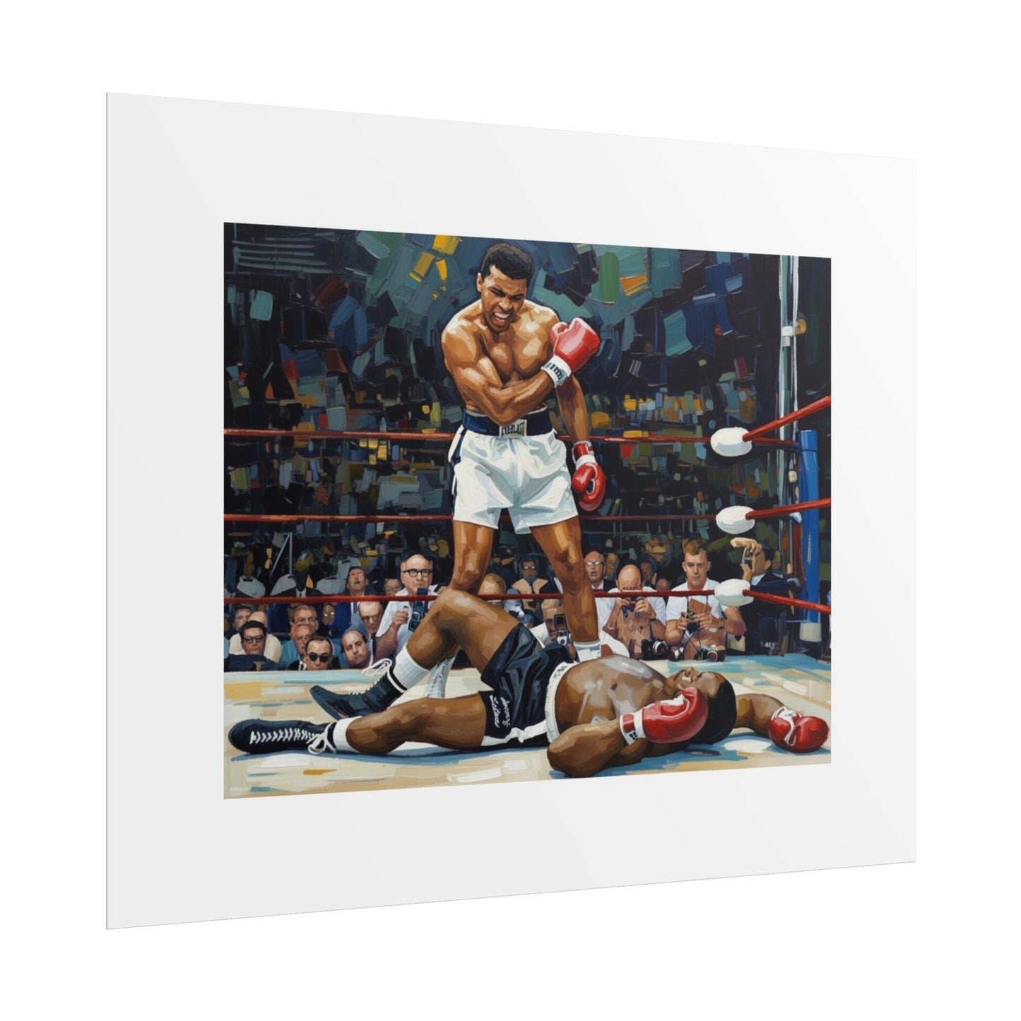 Muhammad Ali Knockout Boxing Poster — Rolled Sports Art Print