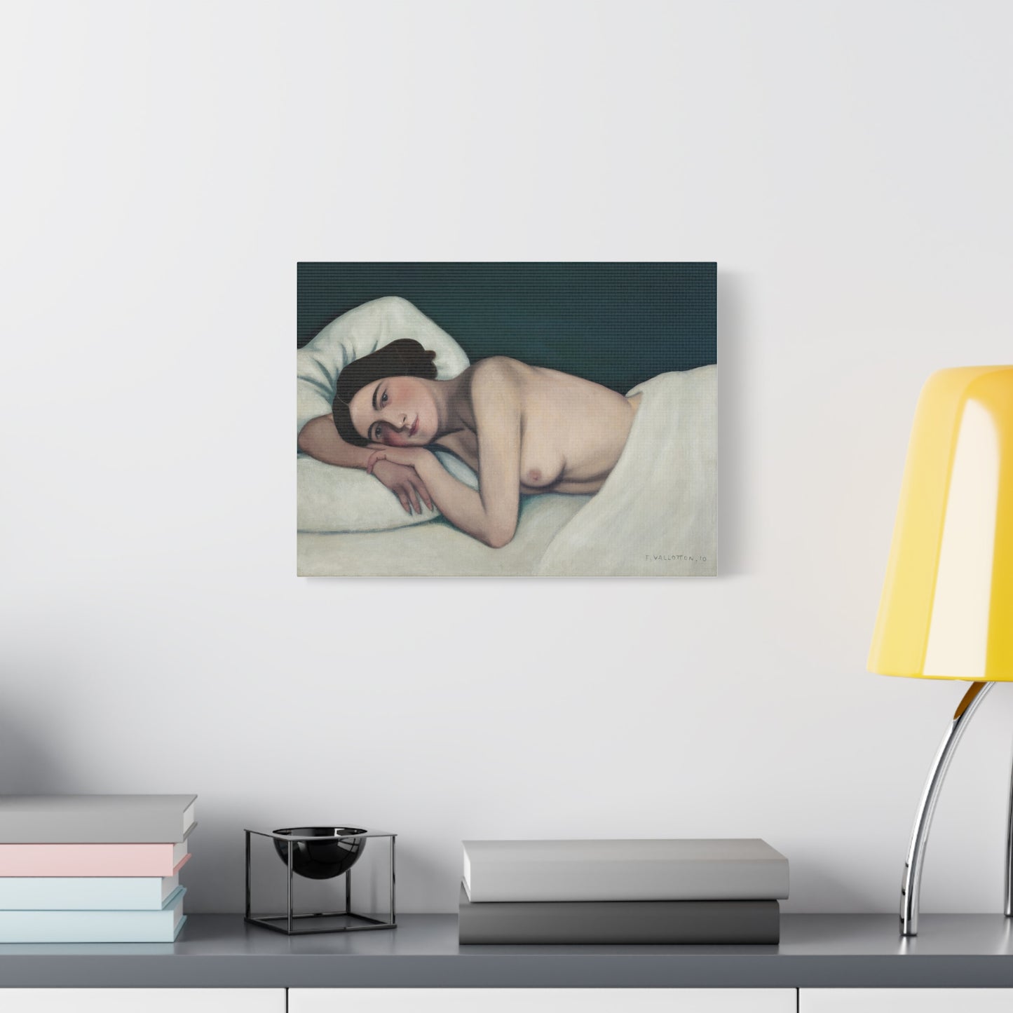 Nu au lit by Félix Vallotto Matte Canvas Wall Art Print