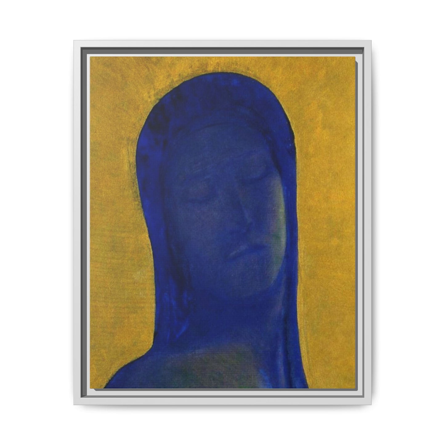 Closed Eyes by Odilon Redon Framed Matte Canvas Wall Art Print