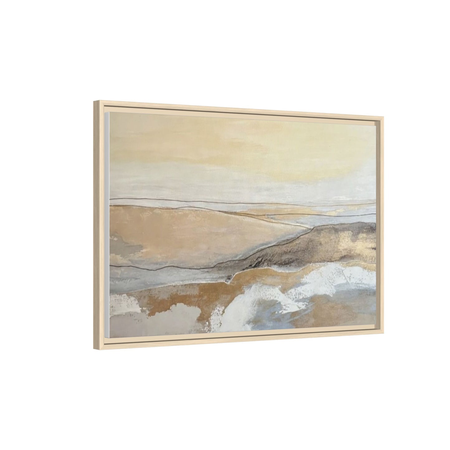 Framed Abstract Coastal Landscape Matte Canvas Wall Art