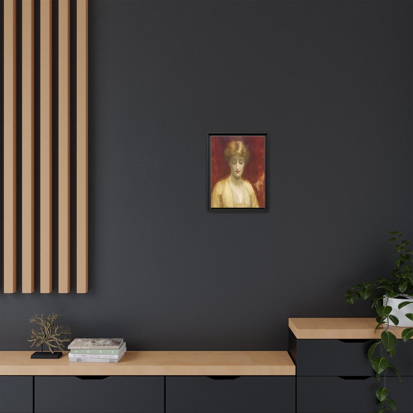 Mrs Williams by Lord Frederic Leighton Framed Matte Canvas Portrait Wall Art Print