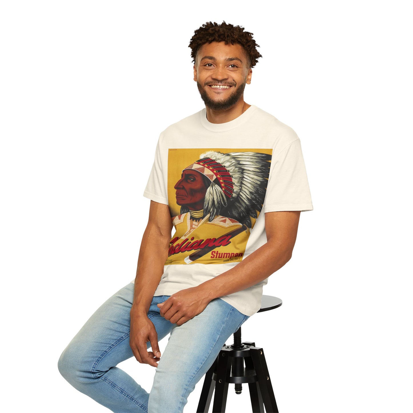 T-Shirt — Retro 'Indiana' Native Chief Vintage Poster Design