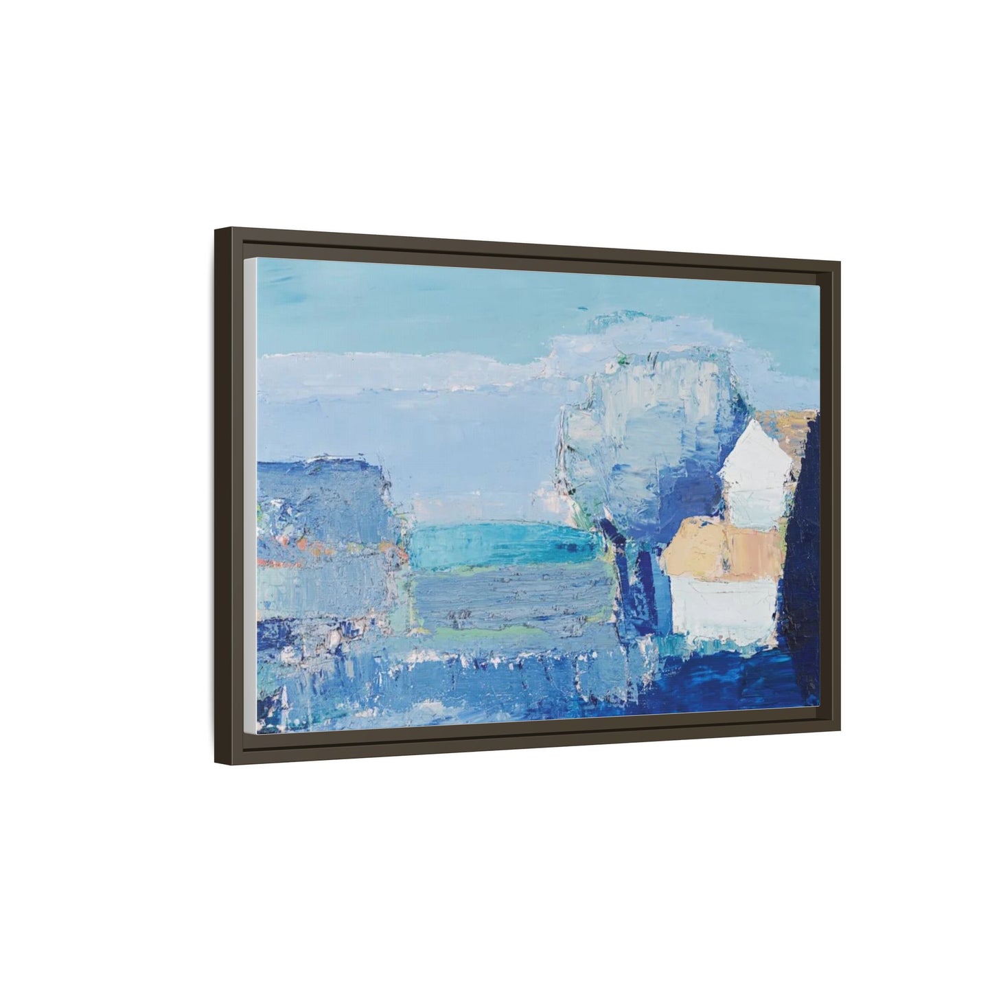 Paysage de Provence by Nicolas de Staël Framed Matte Canvas Seascape Wall Art Print