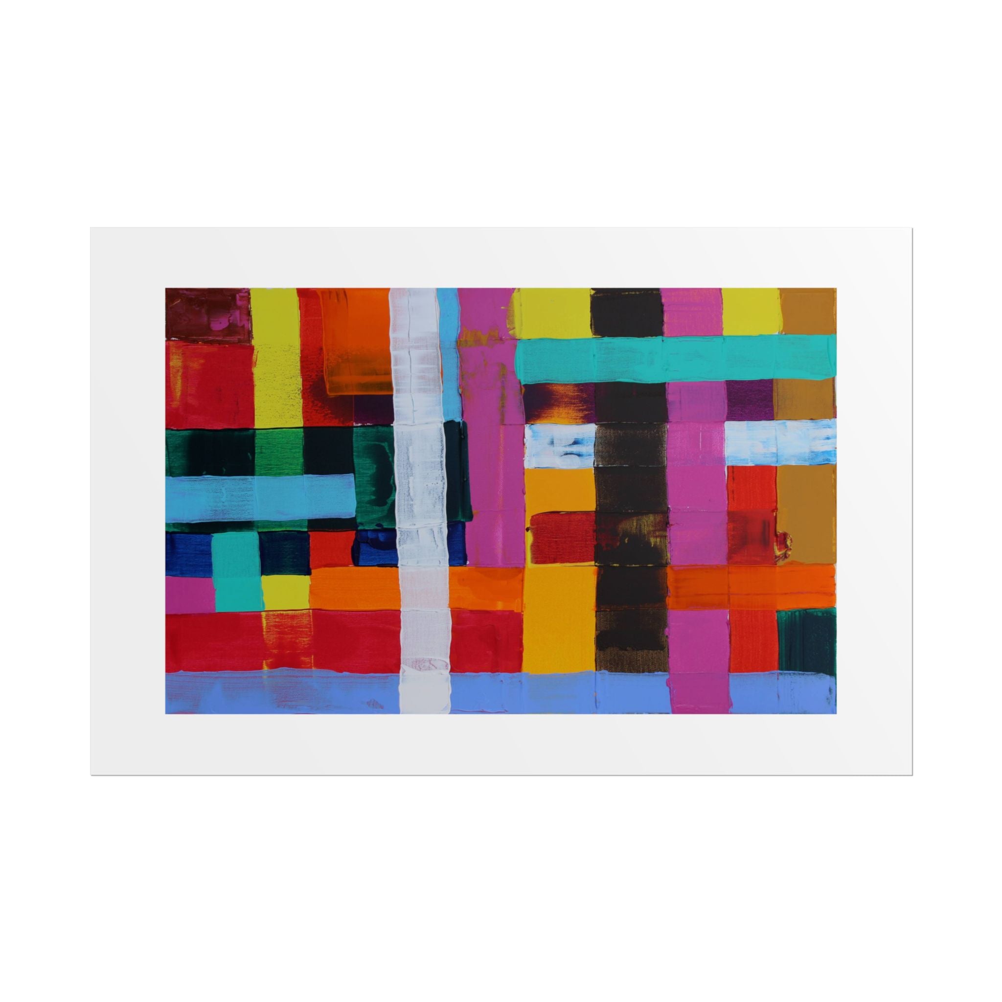 Farbfeld Malerei (Acryl) by Unknown Artist Wall Art Print