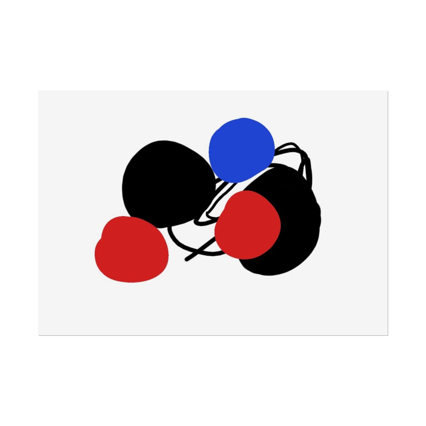 Blue dot by Norman Barrett Wall Art Print