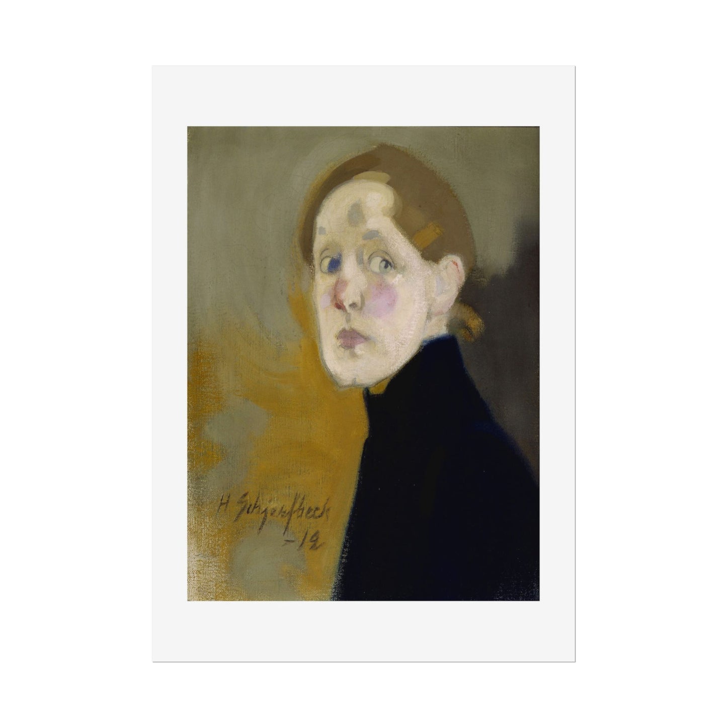 Selbstbildnis by Helena Schjerfbeck Wall Art Print