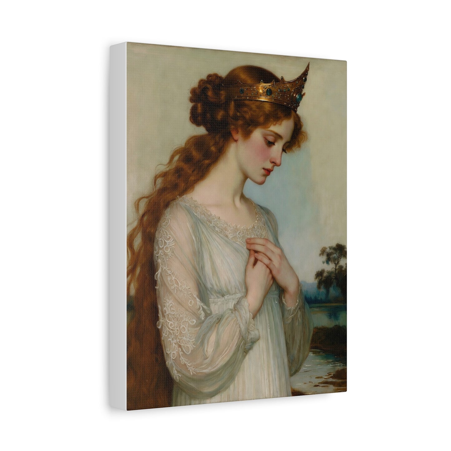 Vintage Romantic Princess Painting — Matte Canvas Wall Art