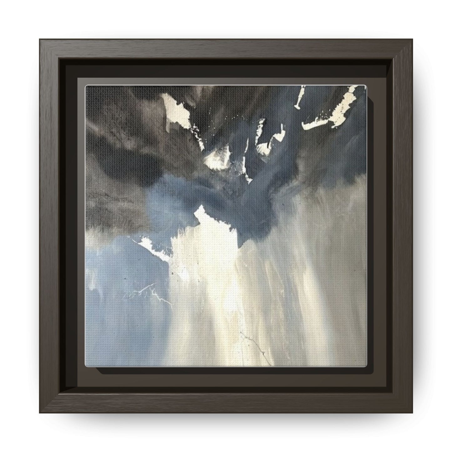 Framed Matte Canvas Art — Moody Abstract Sky Painting