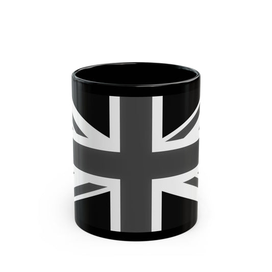 Black Union Jack Mug – Monochrome British Flag Coffee Cup (11oz & 15oz)