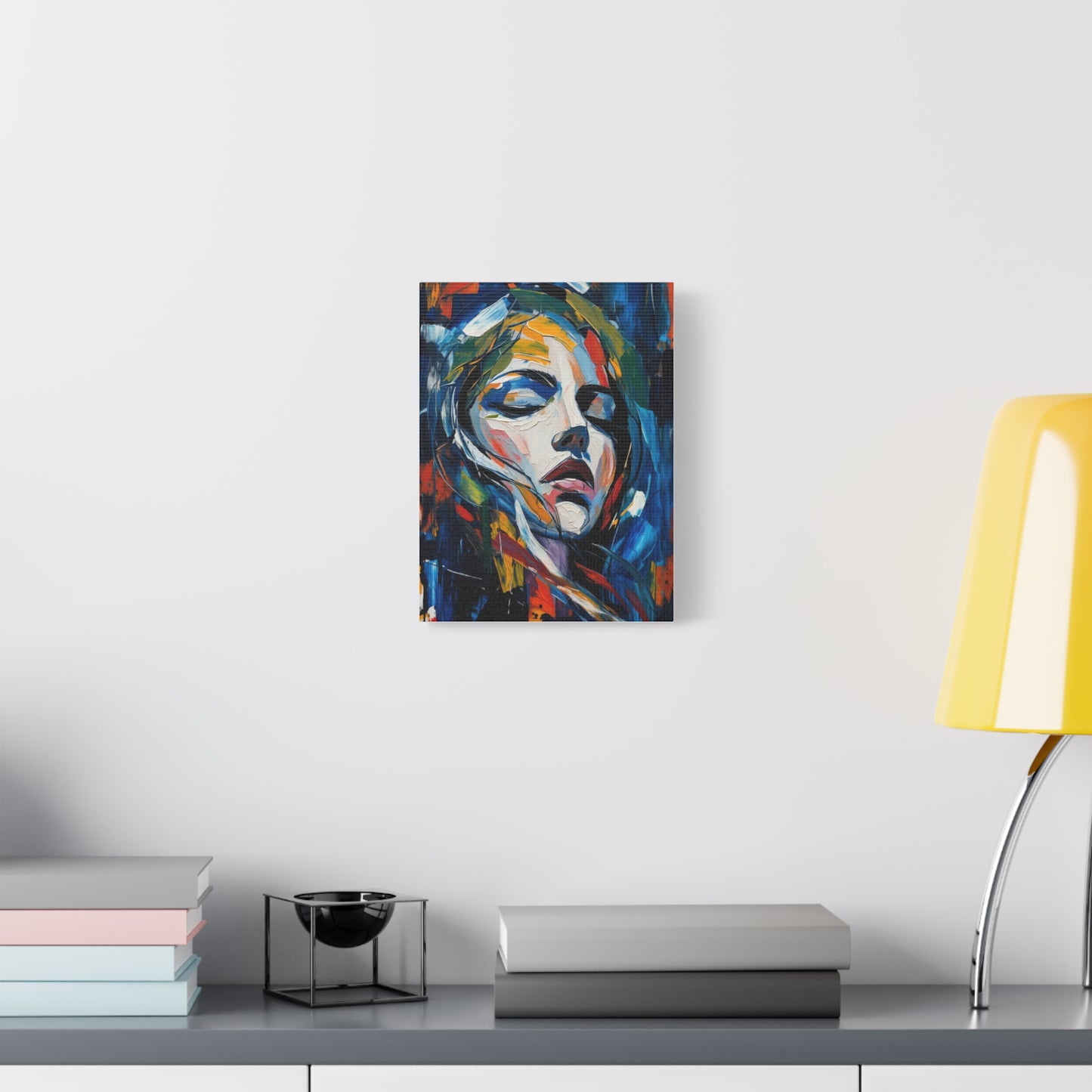 Abstract Colorful Woman Portrait Canvas
