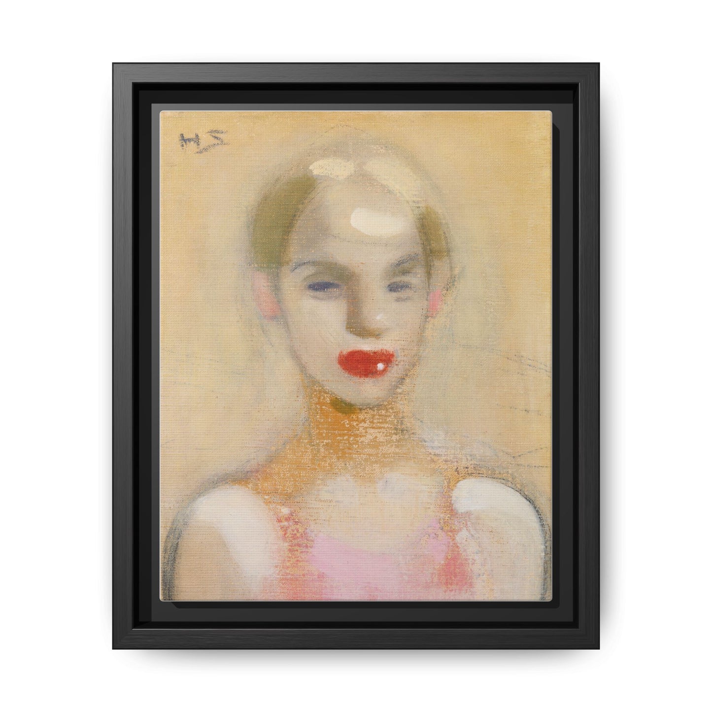 Circus Girl by Helene Schjerfbeck Framed Matte Canvas Portrait Art Print