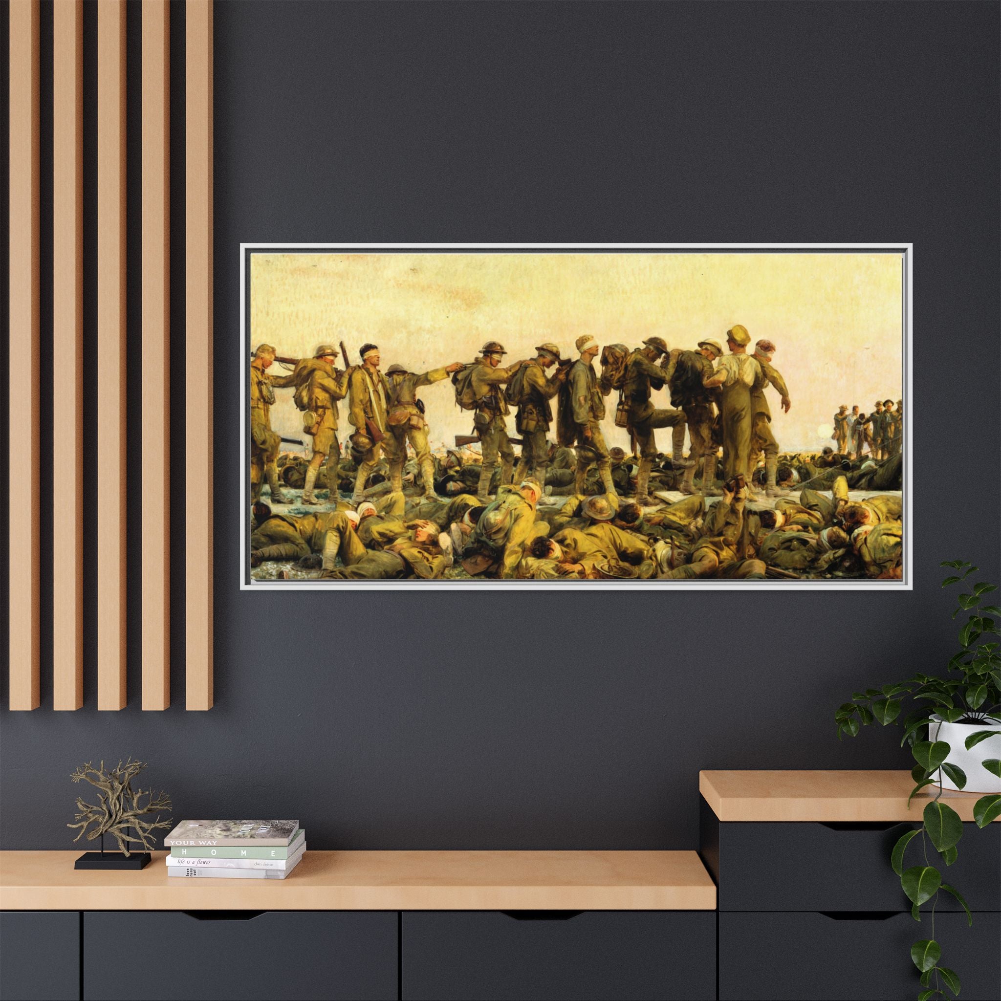 Gassed by John Singer Sargent (RA) Framed Matte Canvas Print