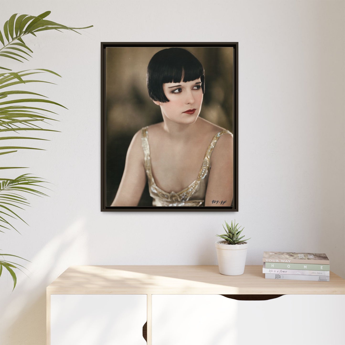 Vintage Louise Brooks Portrait Matte Canvas Framed Wall Art