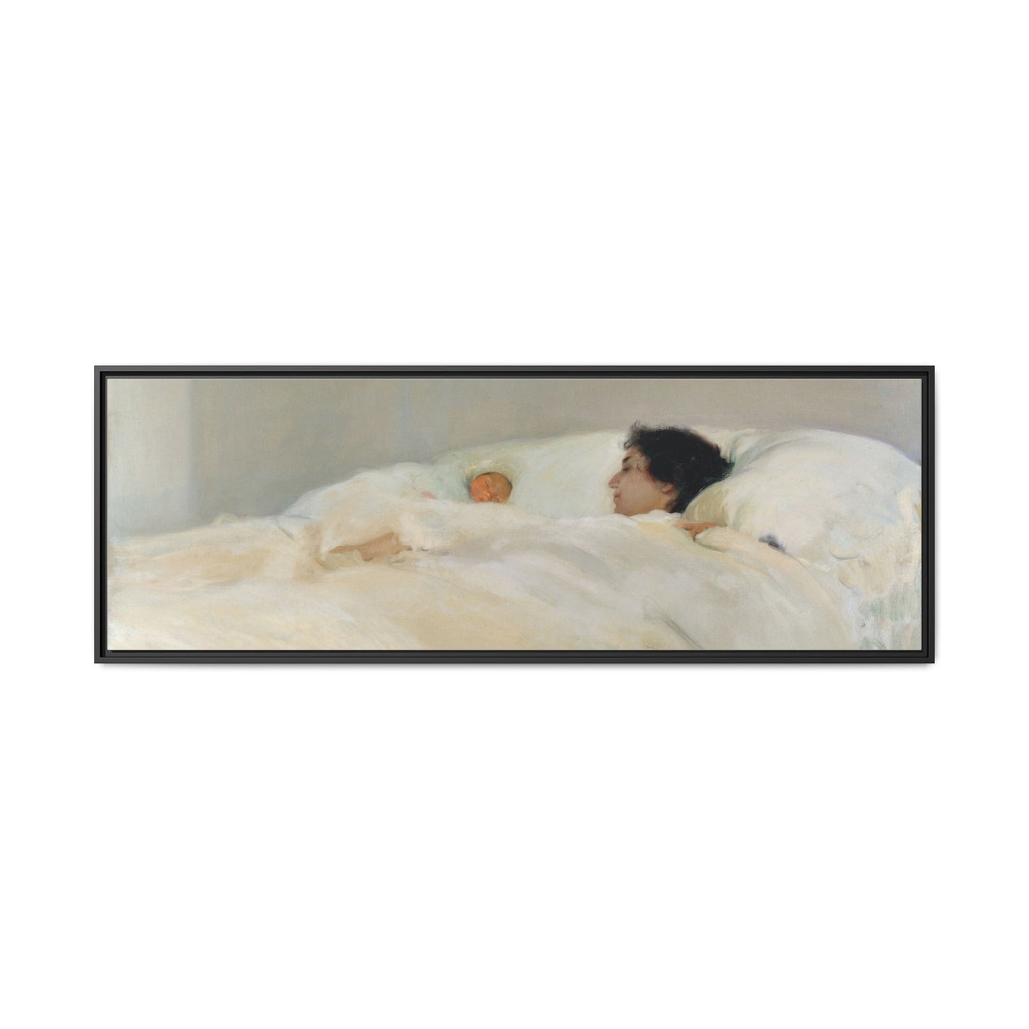 Mother by Joaquin Sorolla y Bastida Framed Matte Canvas Wall Art Print