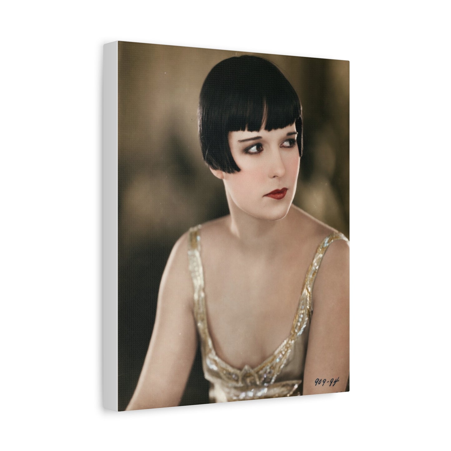 Vintage 1920s Louise Brooks Portrait Matte Canvas Print — Stretched Wall Art