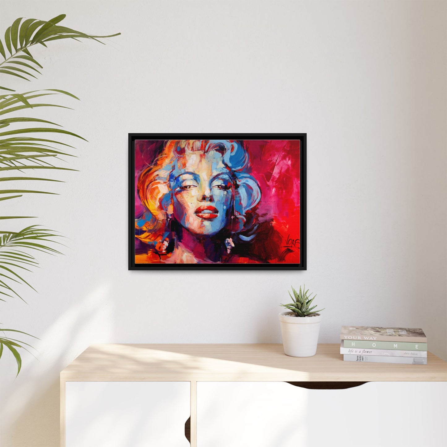 Marilyn Monroe attributed to Voke Matte Canvas Framed Wall Art