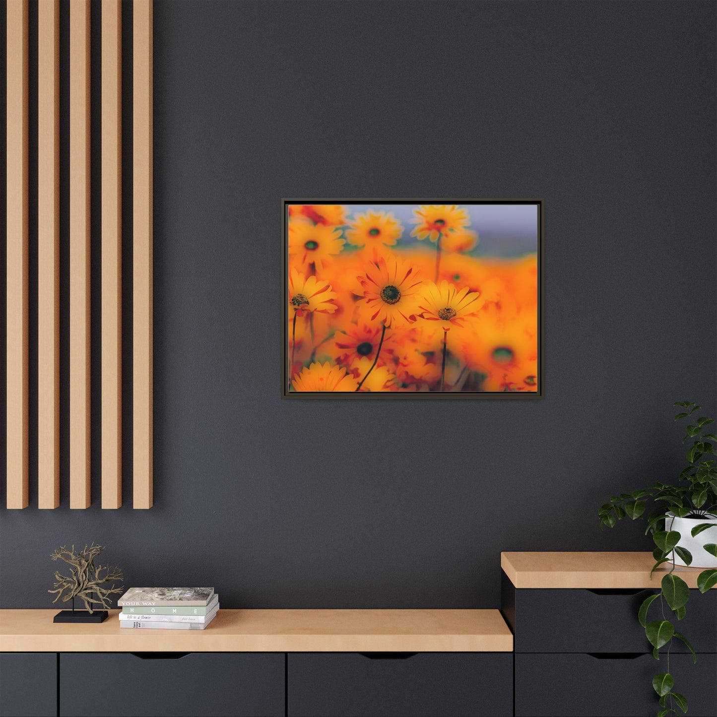 Bee Garden by Norman Barrett Framed Matte Canvas Wall Art Print