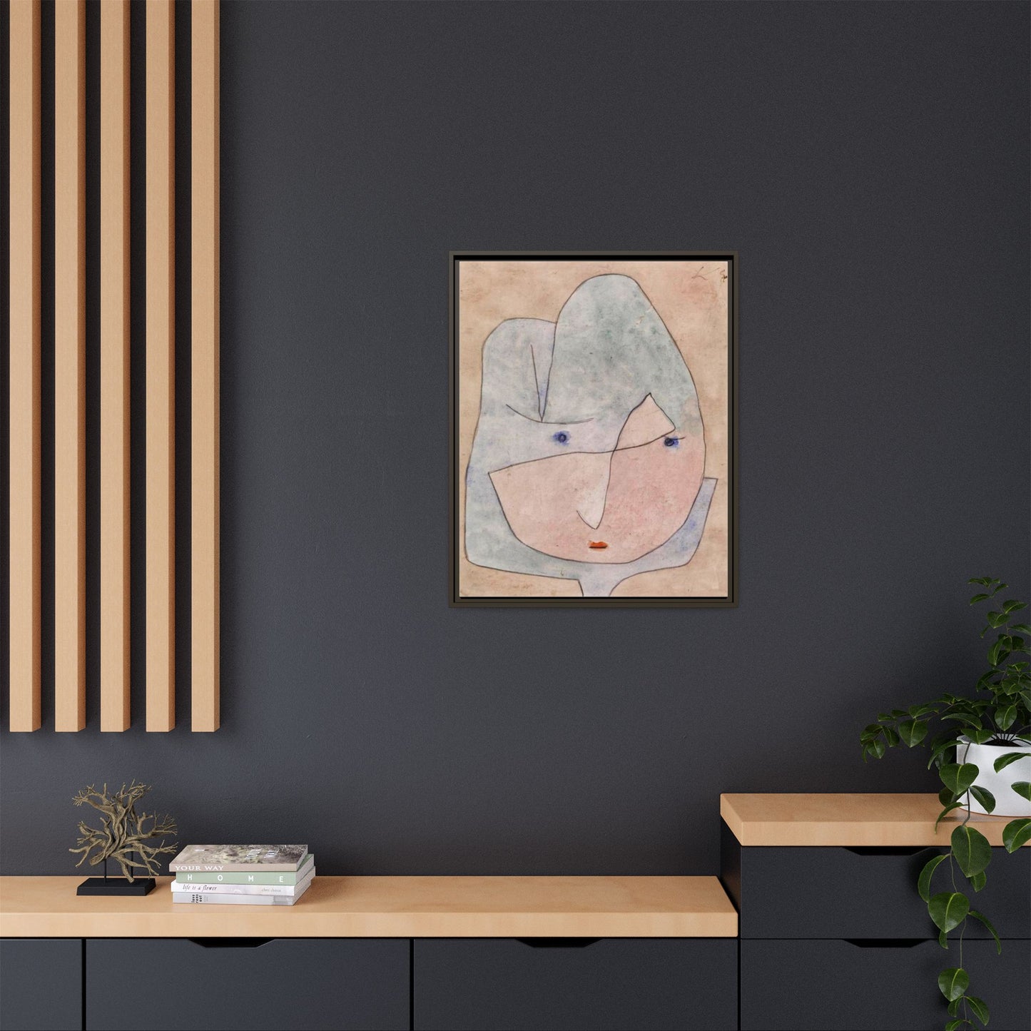 This Bloom is About to Wither by Paul Klee  Framed Matte Canvas Wall Art Print
