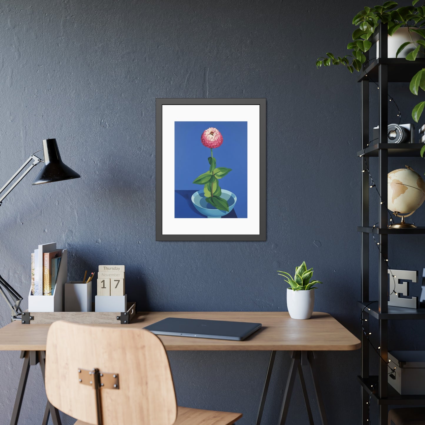 Framed Poster — Pink Bloom Still Life Wall Art