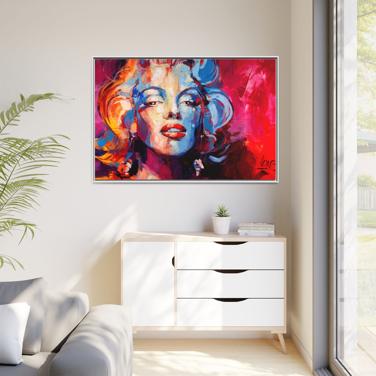 Marilyn Monroe attributed to Voke Matte Canvas Framed Wall Art