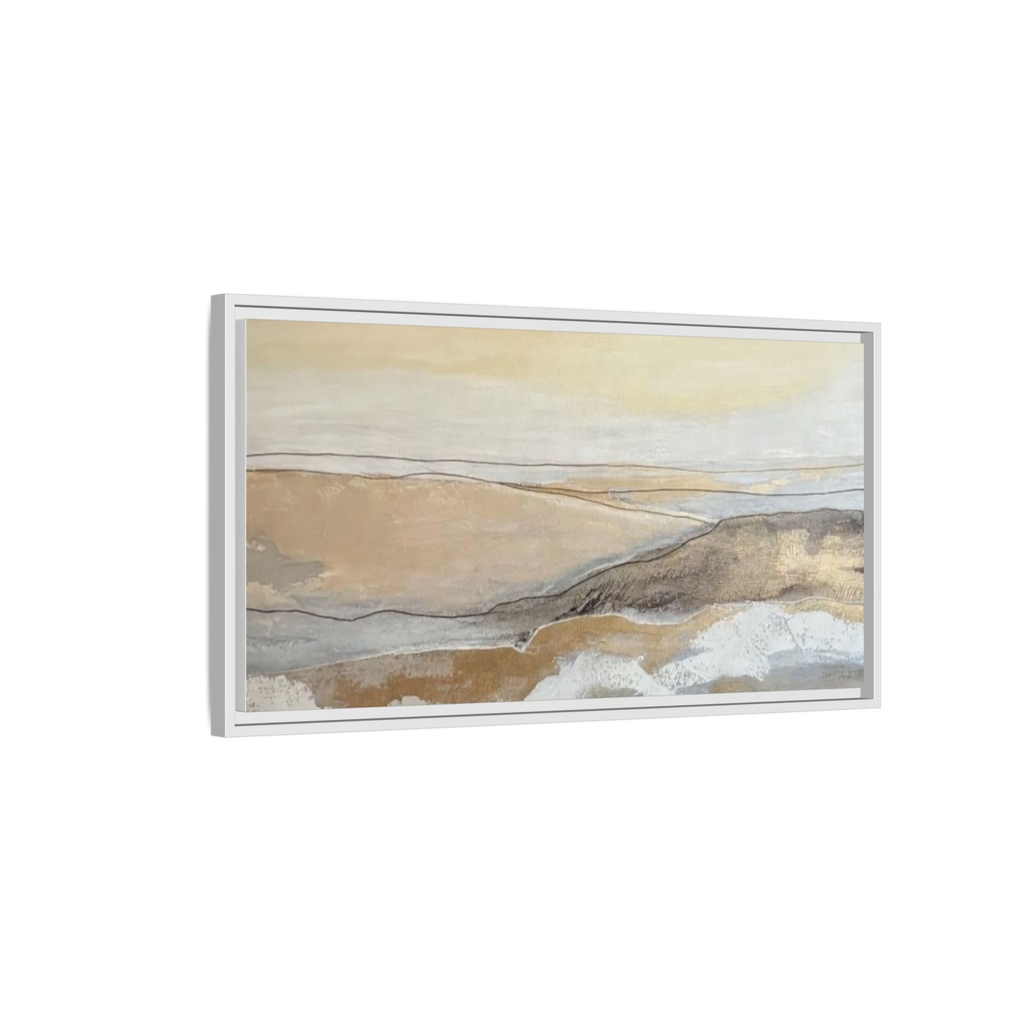 Framed Abstract Coastal Landscape Matte Canvas Wall Art