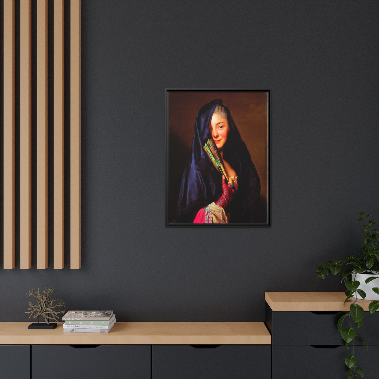 Framed Matte Canvas Wall Art — Classical Portrait Print