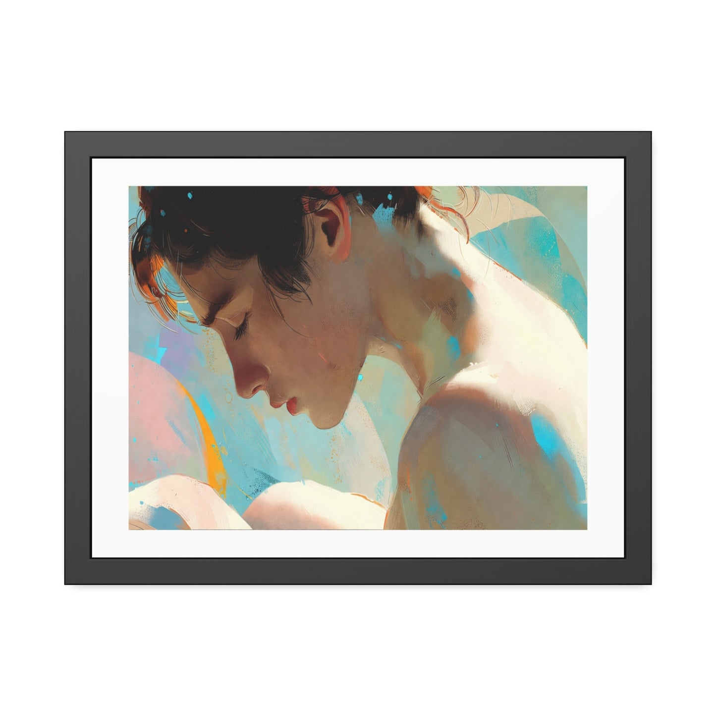 Framed Art Poster — Serene Portrait Print for Home Decor