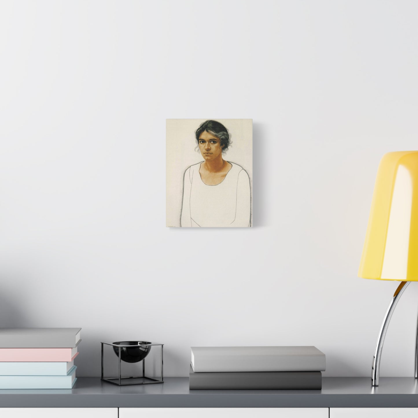 Portrait of a Woman by Winold Reiss Canvas Print – Matte Stretched Wall Art
