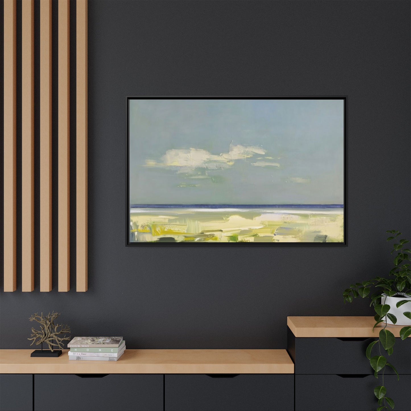 Coastal Calm Matte Canvas Framed Wall Art