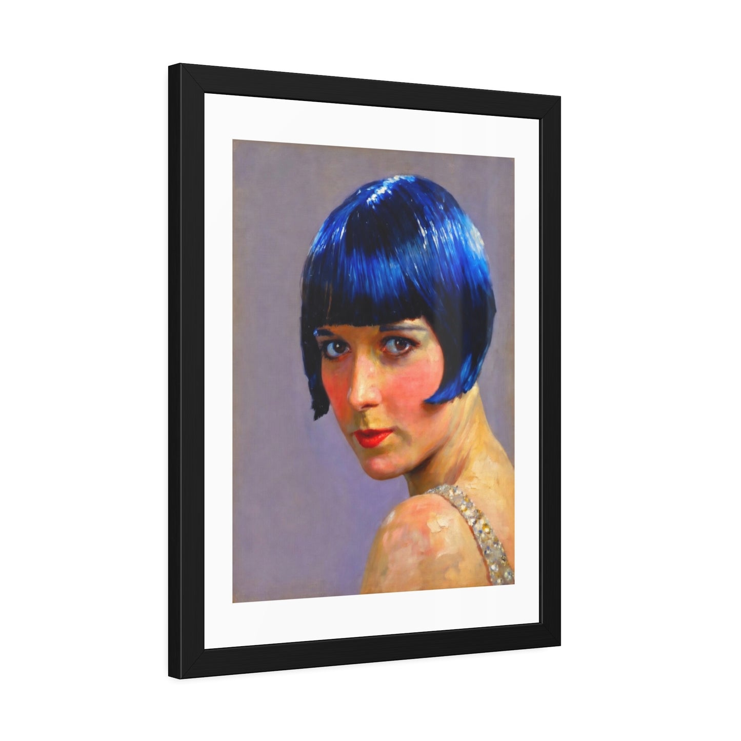 Blue Bob Portrait Framed Poster