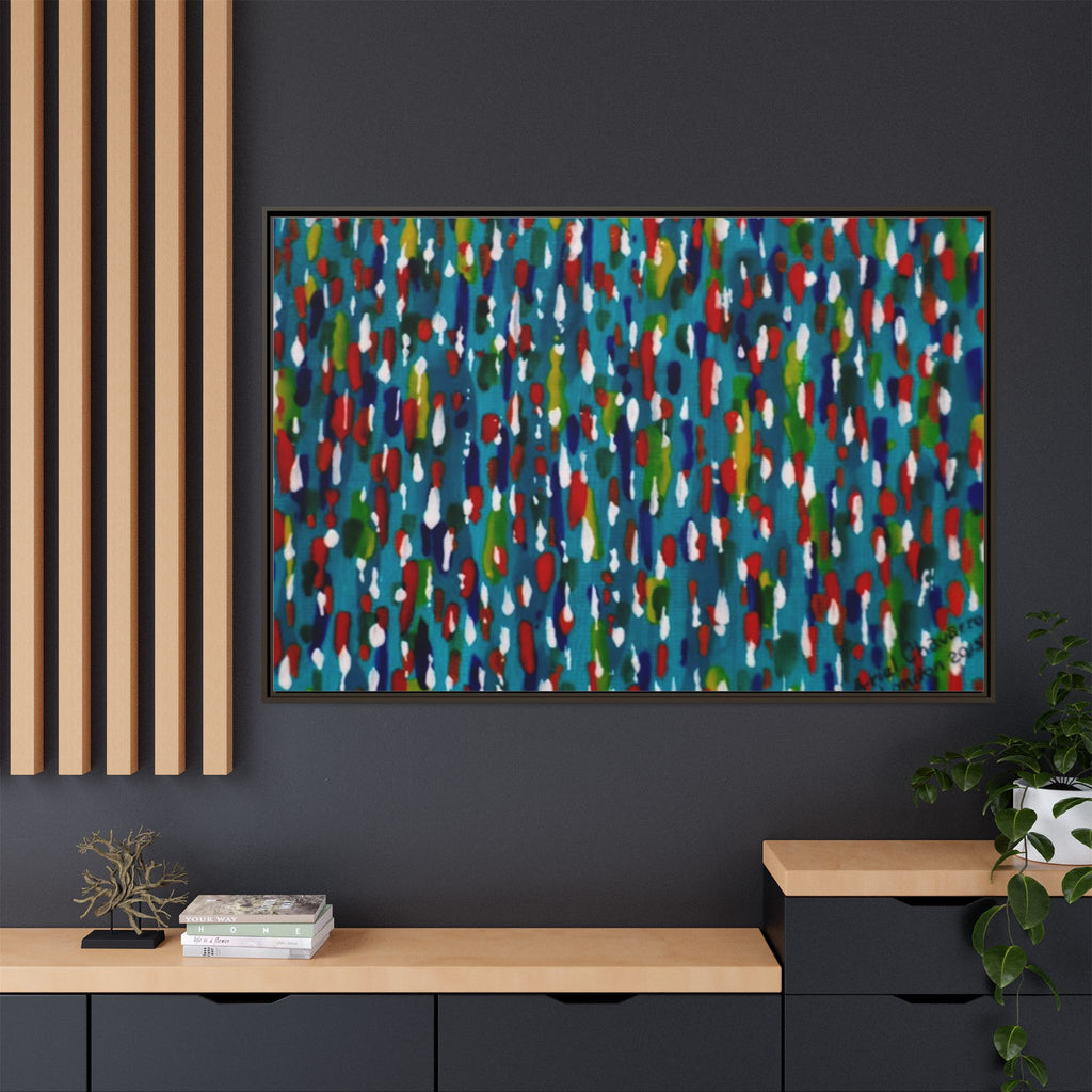 Colours Of The Soul Reflecting On Water by Ariel Chavarro Avila Matte Canvas Framed Art