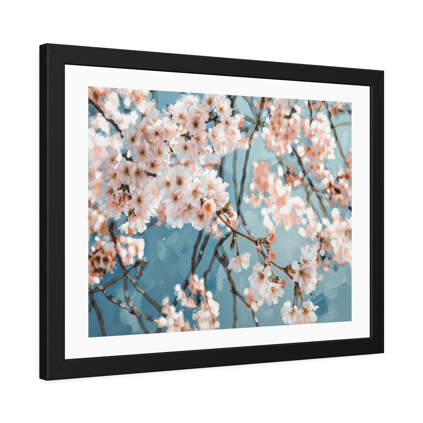 Cherry Blossom Framed Poster — Floral Wall Art Print