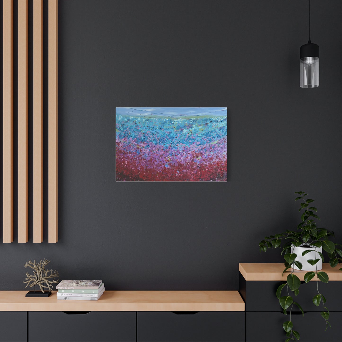Bloom by Unknown Abstract Coastal Bloom Canvas Wall Art — Matte Stretched 1.25"