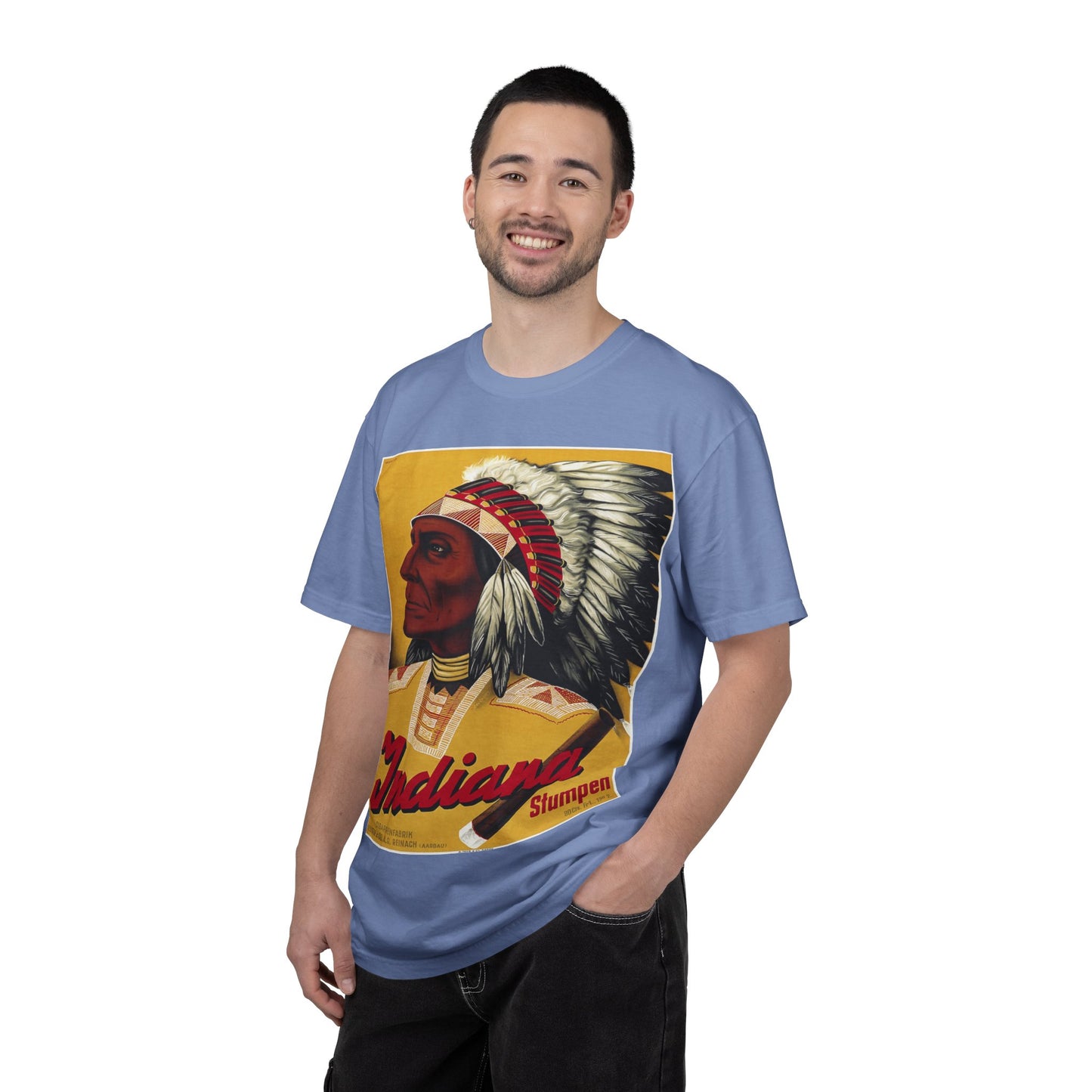 T-Shirt — Retro 'Indiana' Native Chief Vintage Poster Design