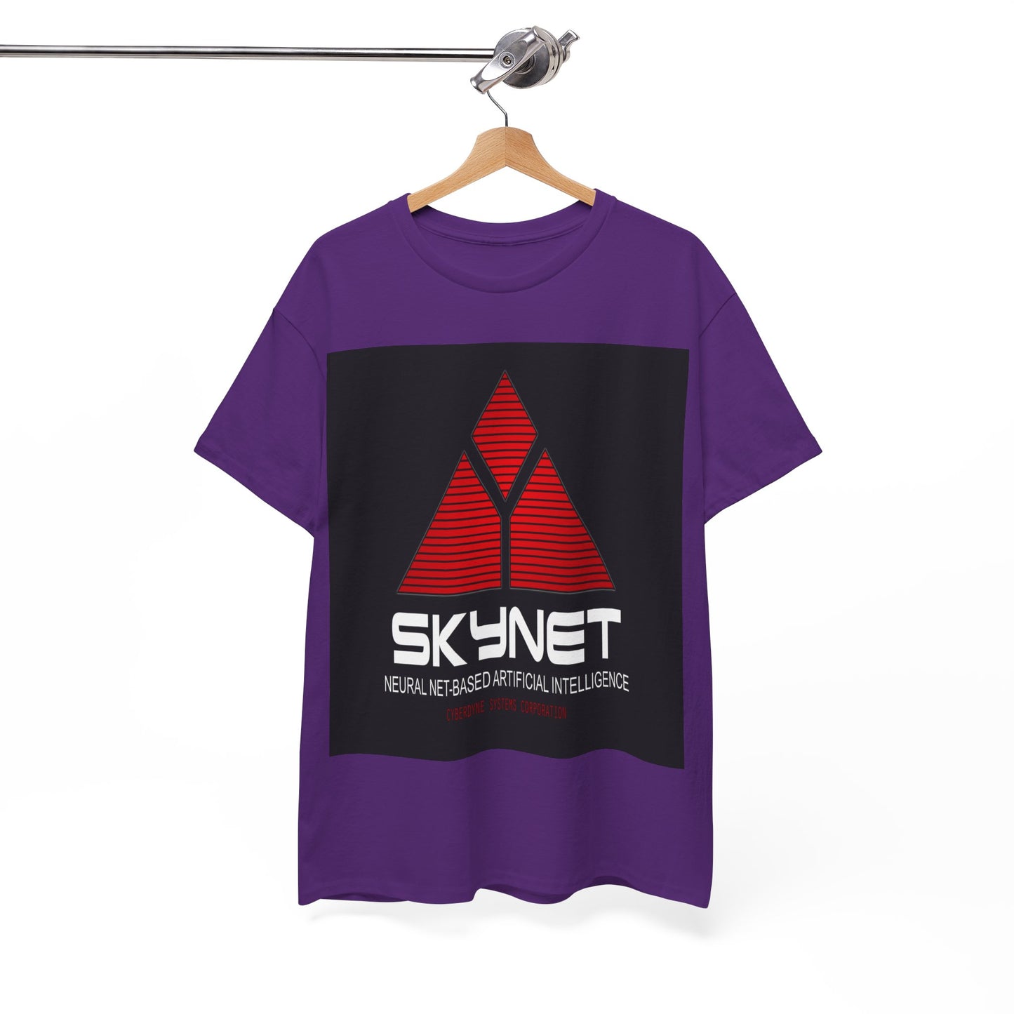 Skynet Logo Tee — Retro Red AI Graphic T-Shirt