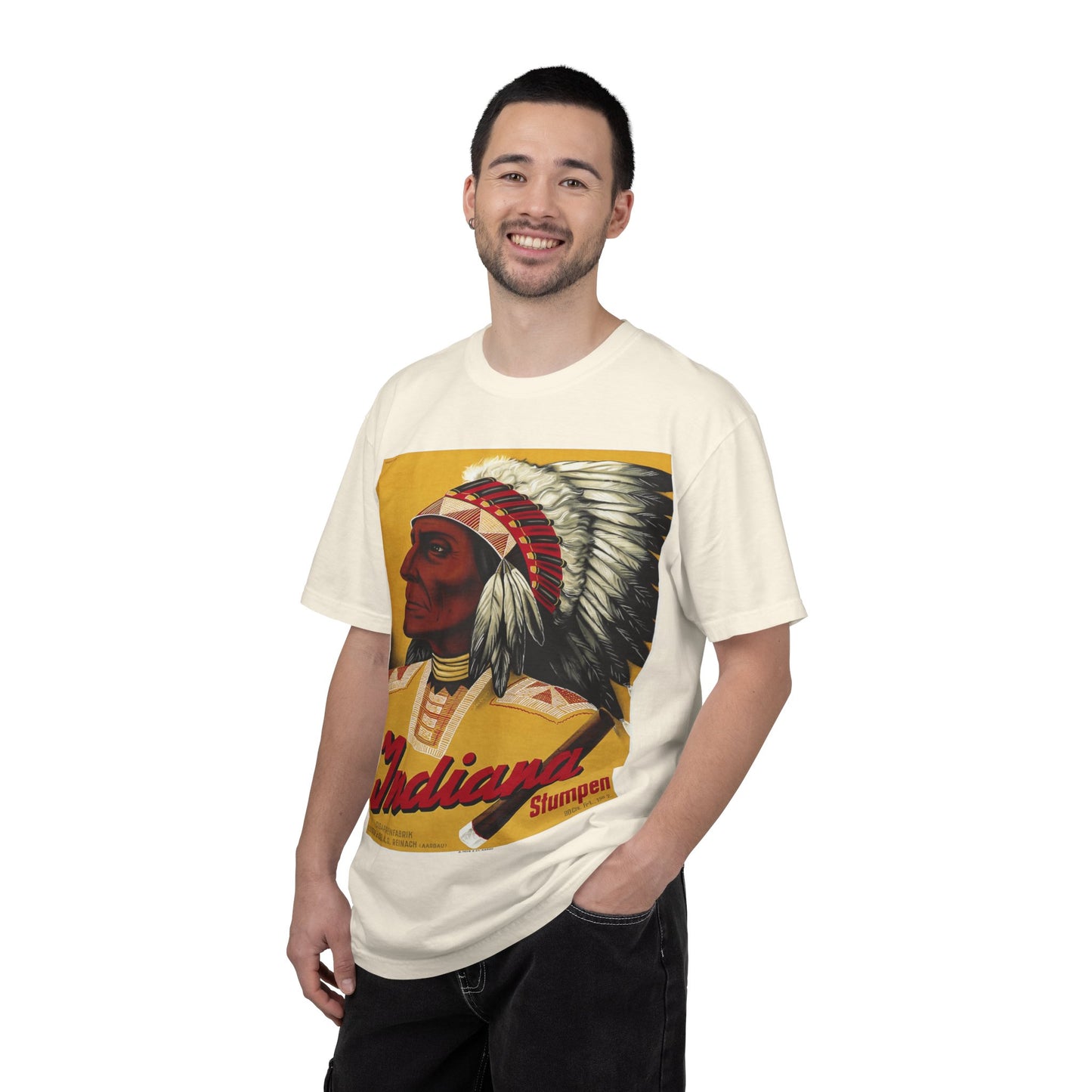 T-Shirt — Retro 'Indiana' Native Chief Vintage Poster Design