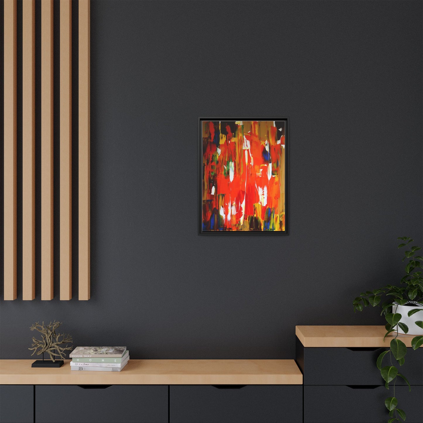 Burn baby burn by Norman Barrett Framed Matte Canvas Wall Art