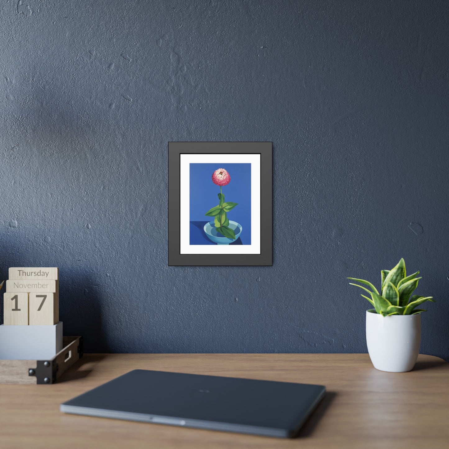 Framed Poster — Pink Bloom Still Life Wall Art