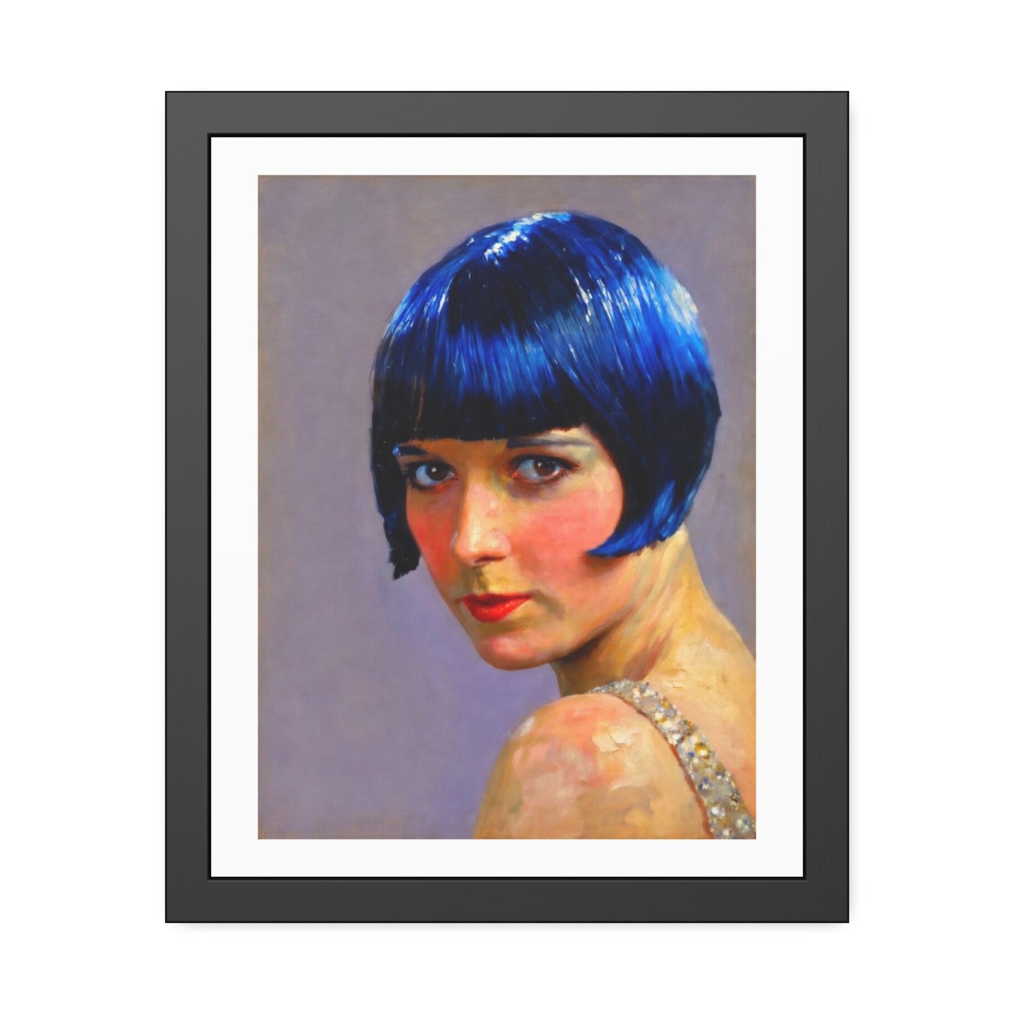 Blue Bob Portrait Framed Poster