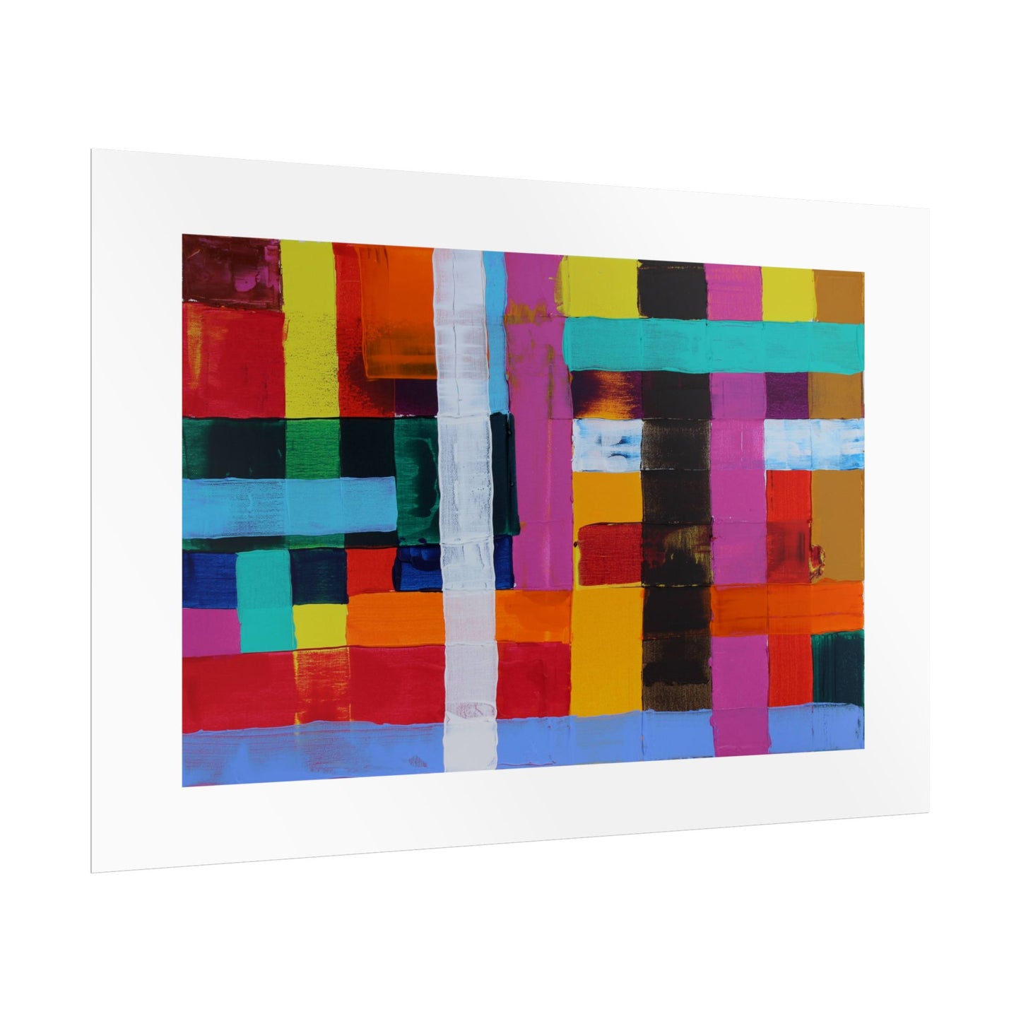 Farbfeld Malerei (Acryl) by Unknown Artist Wall Art Print