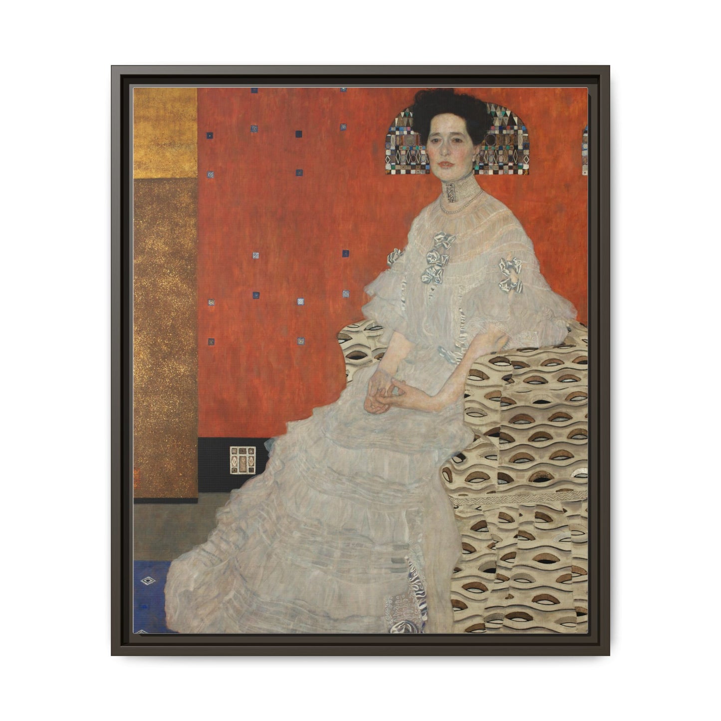 Fritza Riedler by Gustav Klimt Framed Matte Canvas Wall Art Print