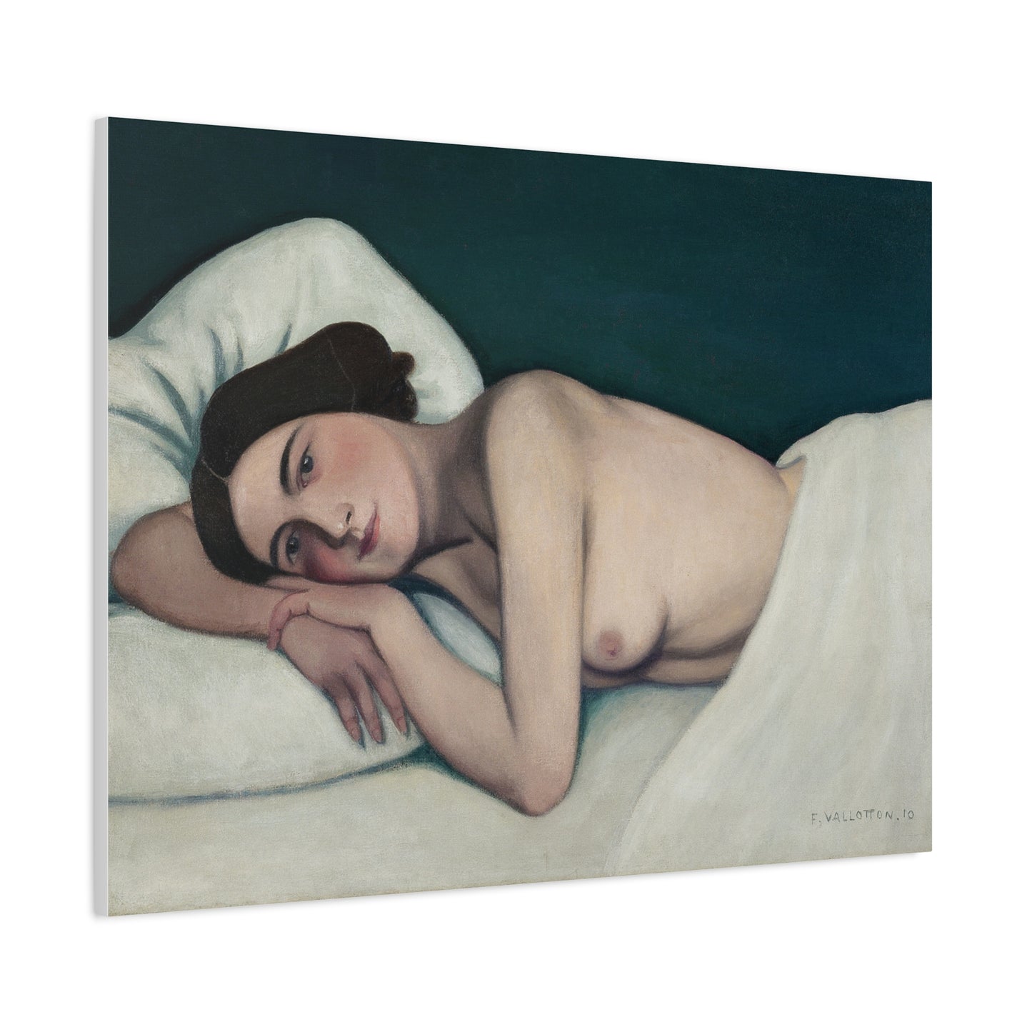 Nu au lit by Félix Vallotto Matte Canvas Wall Art Print