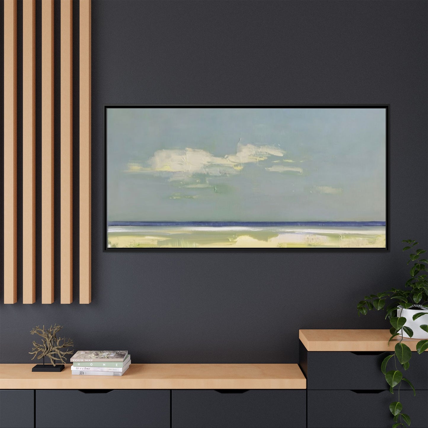 Coastal Calm Matte Canvas Framed Wall Art