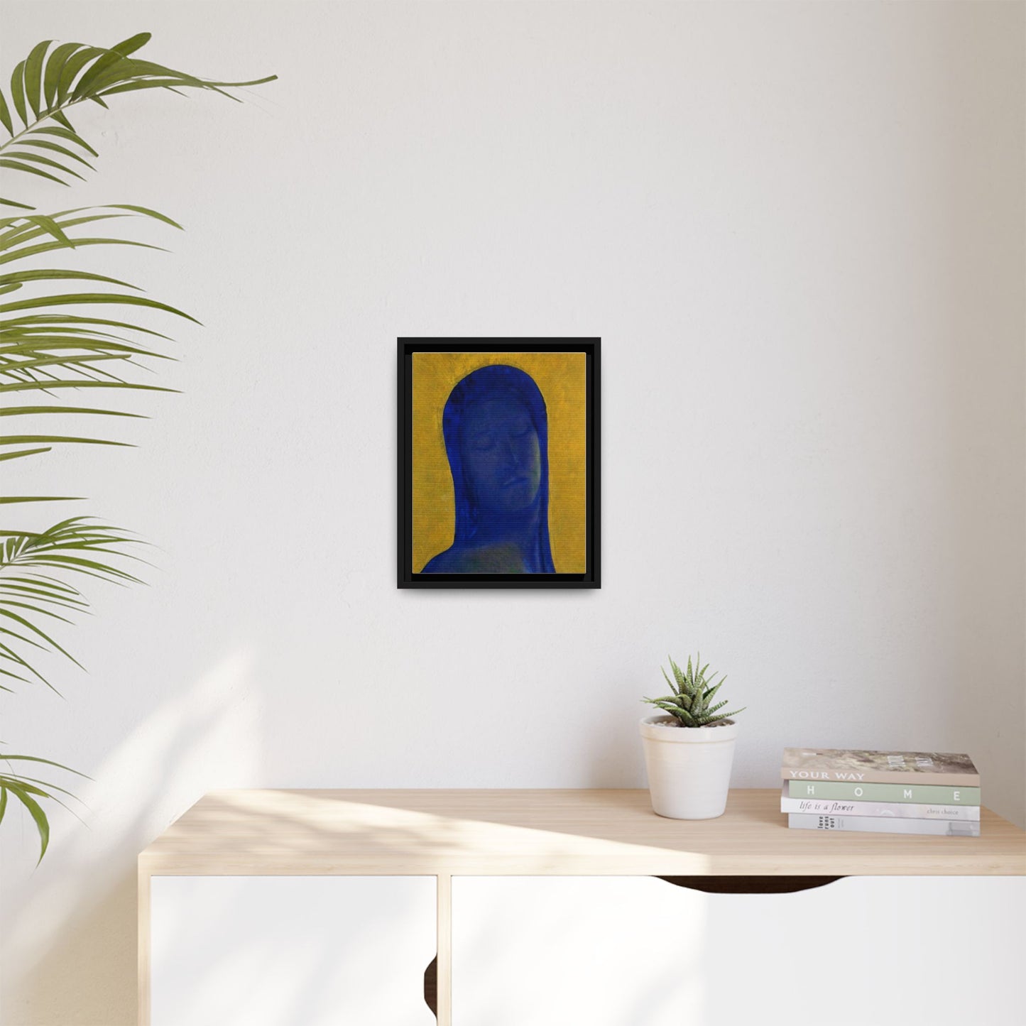 Closed Eyes by Odilon Redon Framed Matte Canvas Wall Art Print