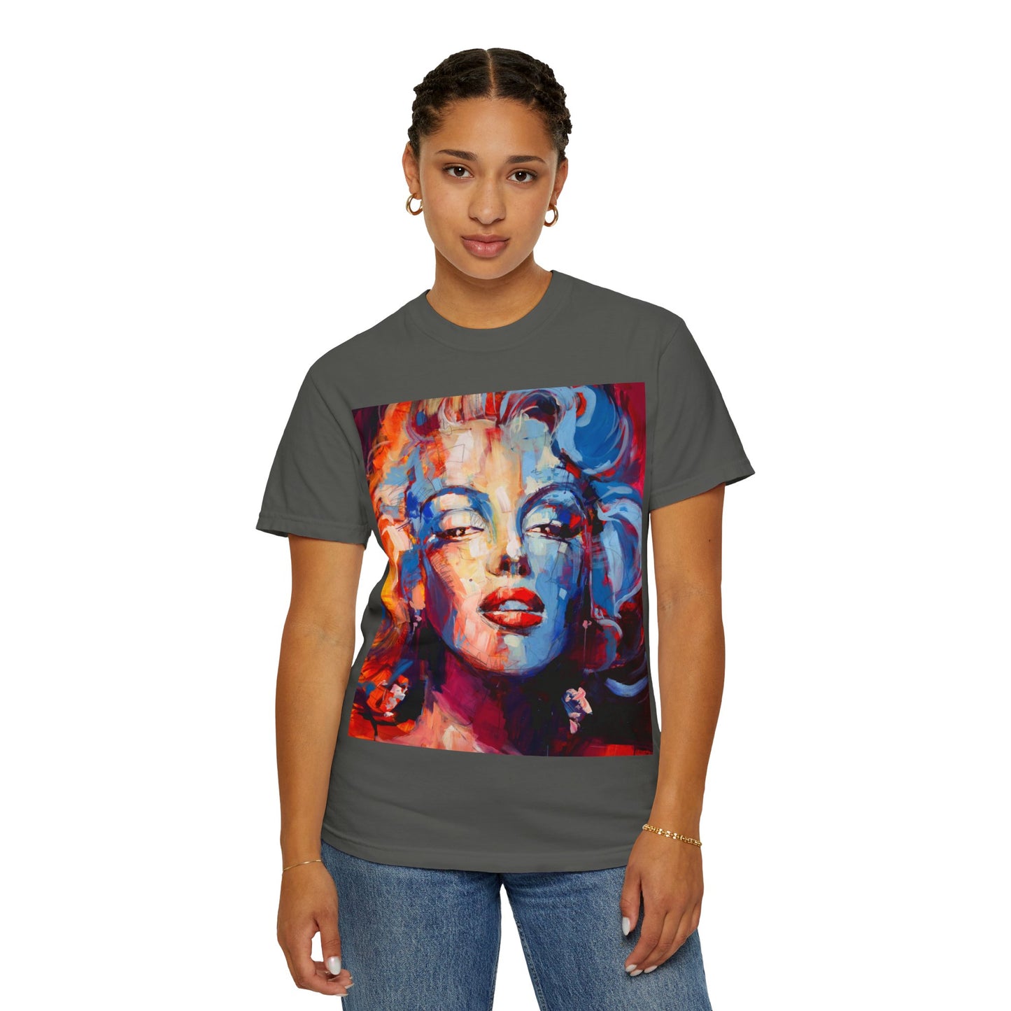Artistic Pop Portrait T-Shirt — Colorful Marilyn-Inspired Graphic Tee