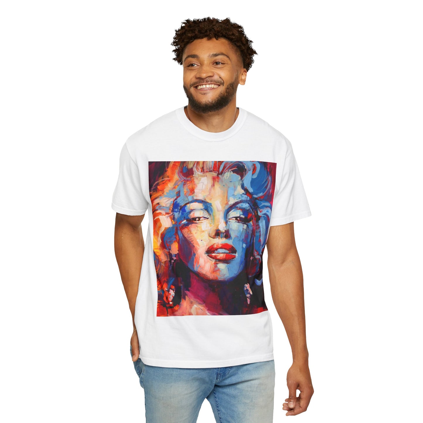 Artistic Pop Portrait T-Shirt — Colorful Marilyn-Inspired Graphic Tee
