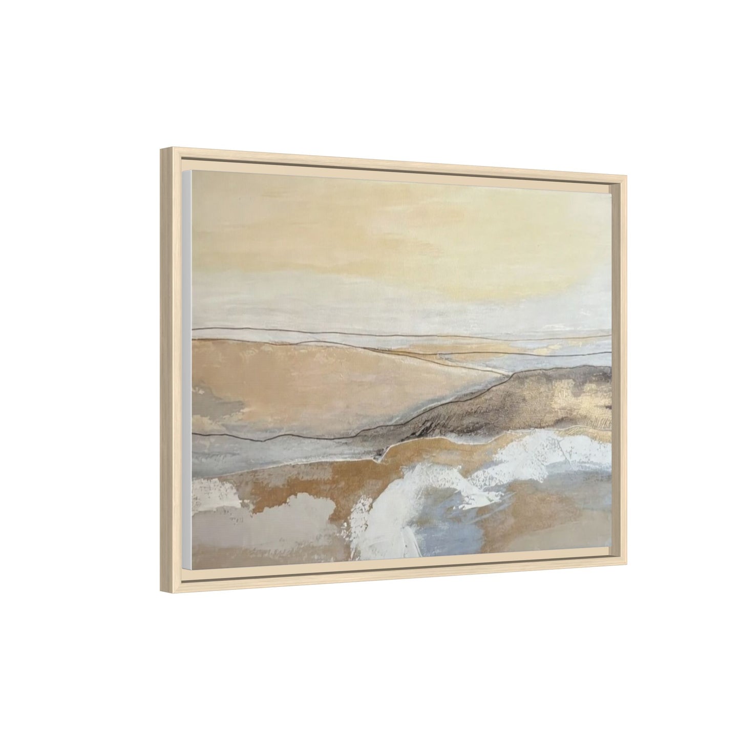 Framed Abstract Coastal Landscape Matte Canvas Wall Art